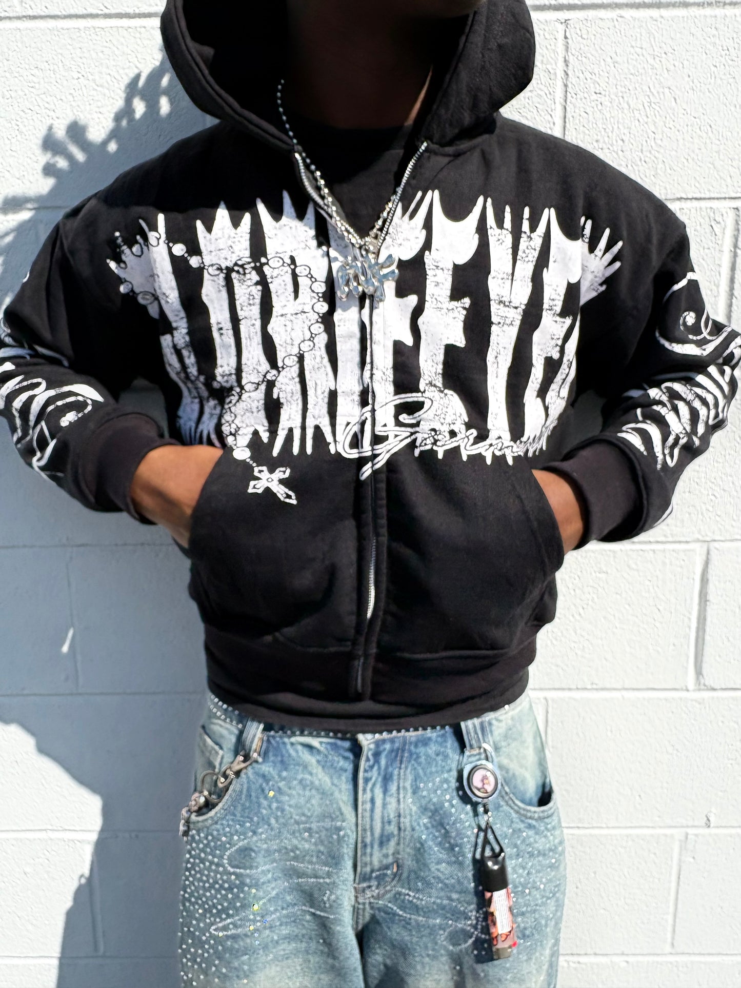 "Glorifeyed" Zip ups BLACK